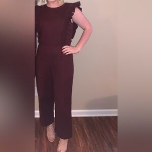 Gianni Bini size 8 maroon jumpsuit